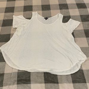White Cold Shoulder Tee